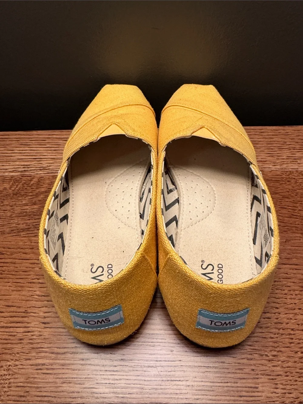 TOMS Women's Alpargata Slip-On Canvas Loafers in Mustard Yellow - 9.5